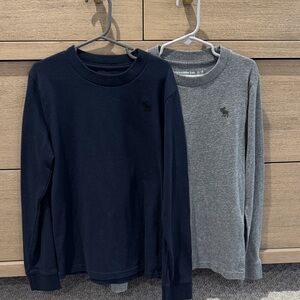 Abercrombie Kids Navy and Gray Long Sleeve Shirts
